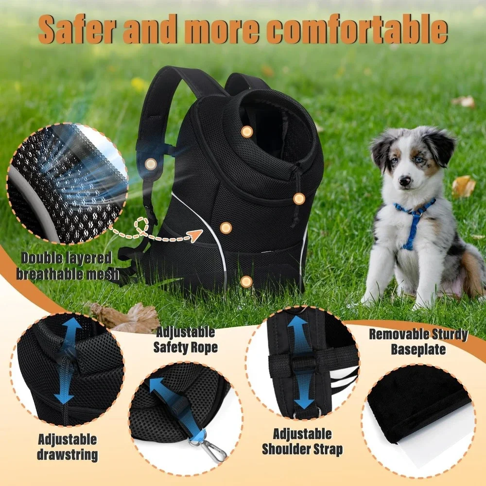 YUDODO Dog Front Carrier Backpack For Small Dogs, With Safety Belt